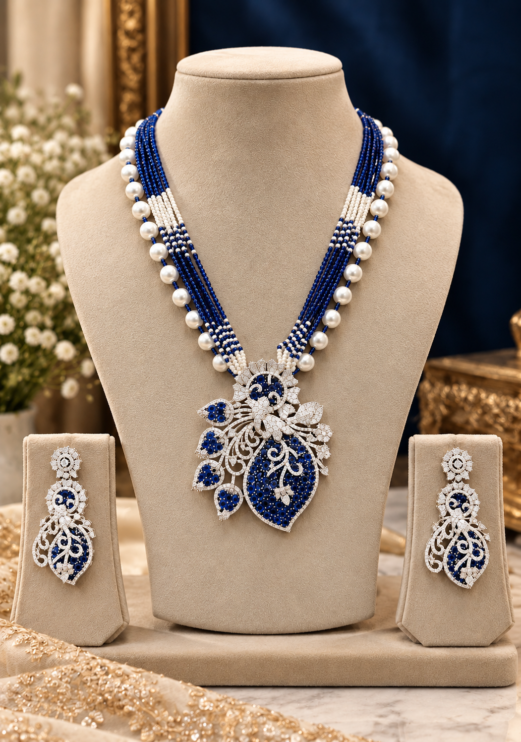 Floral Pearl Pendant Set GS#650